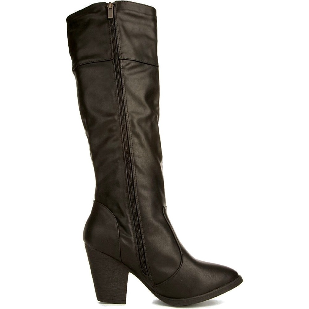 vegan heeled riding boots